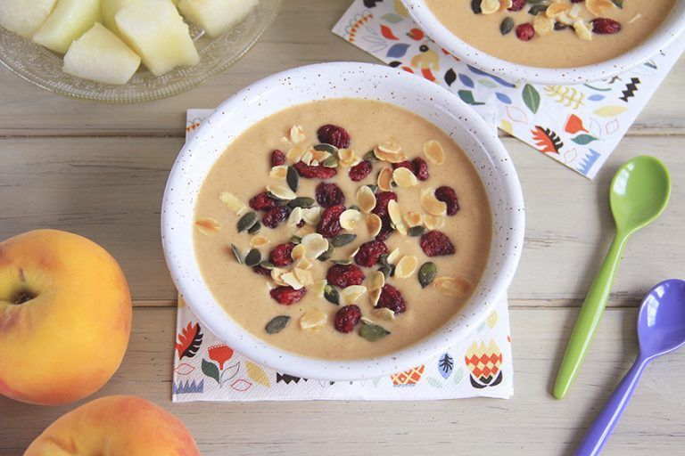 Smoothie bowl de melón y melocotón 7 Smoothie bowl de melón y melocotón