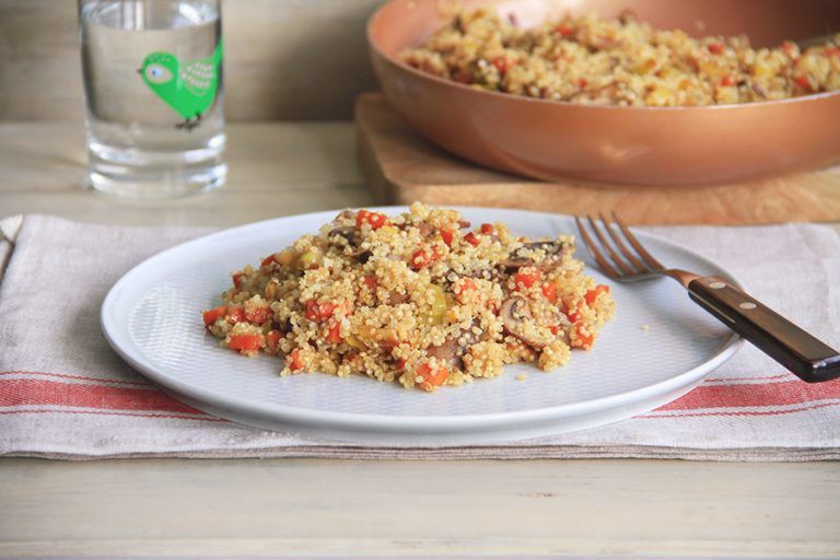 Quinoa con zanahoria y champiñones 9 Quinoa con zanahoria y champiñones