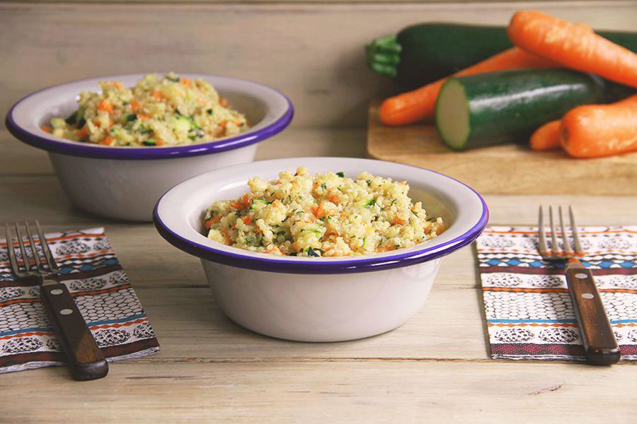 Ensalada de quinoa con calabacín y zanahoria