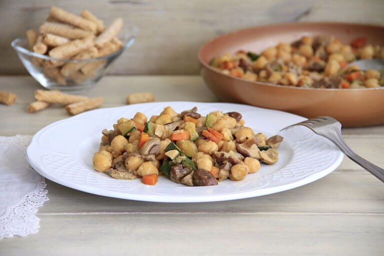 Rehogado de garbanzos, setas y verduras 4 Rehogado de garbanzos, setas y verduras