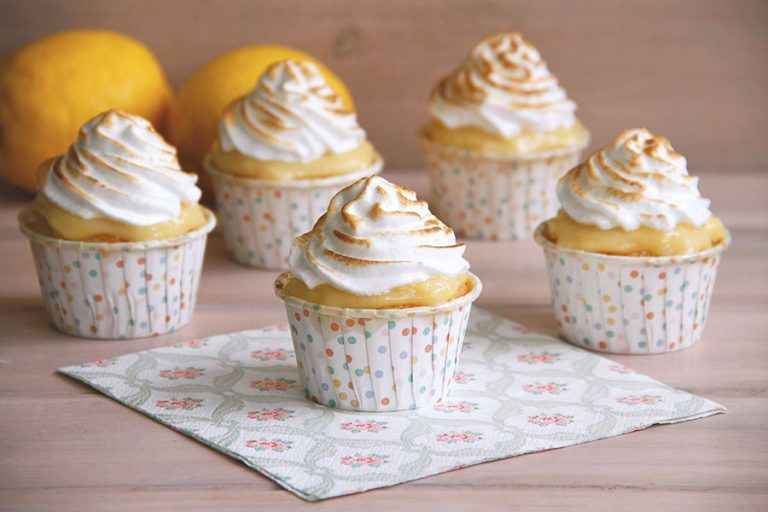 Cupcakes de limón con merengue o lemon pie
