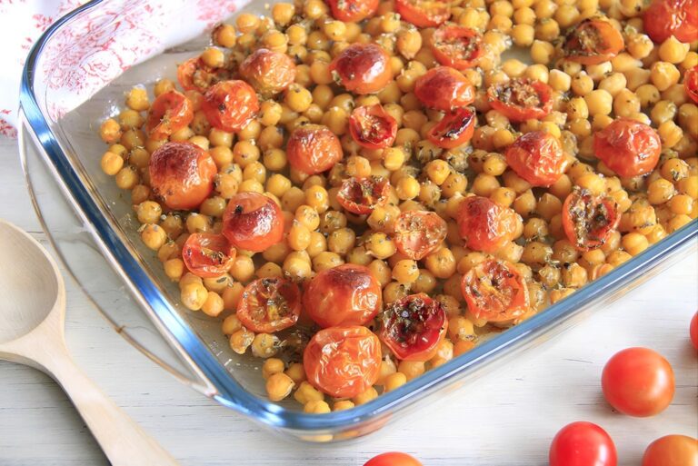 Garbanzos con tomates cherry, al horno 10 Garbanzos con tomates cherry, al horno