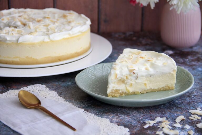 Tarta de queso con piña