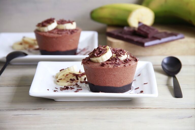 Mini cheesecake de plátano