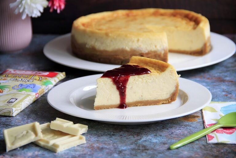 Tarta de queso con chocolate blanco