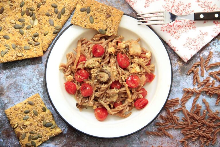 Pasta integral con tomates cherry, setas y queso feta light (sin Thermomix) 7 Pasta integral con tomates cherry, setas y queso feta light (sin Thermomix)