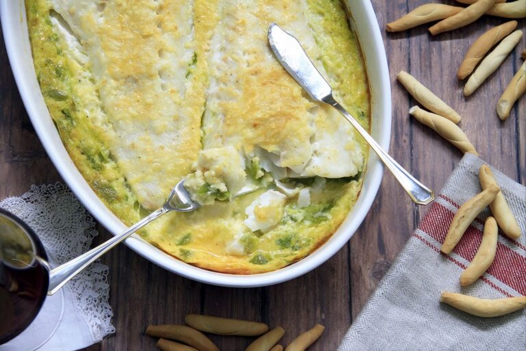 Bacalao fresco con crema de huevo
