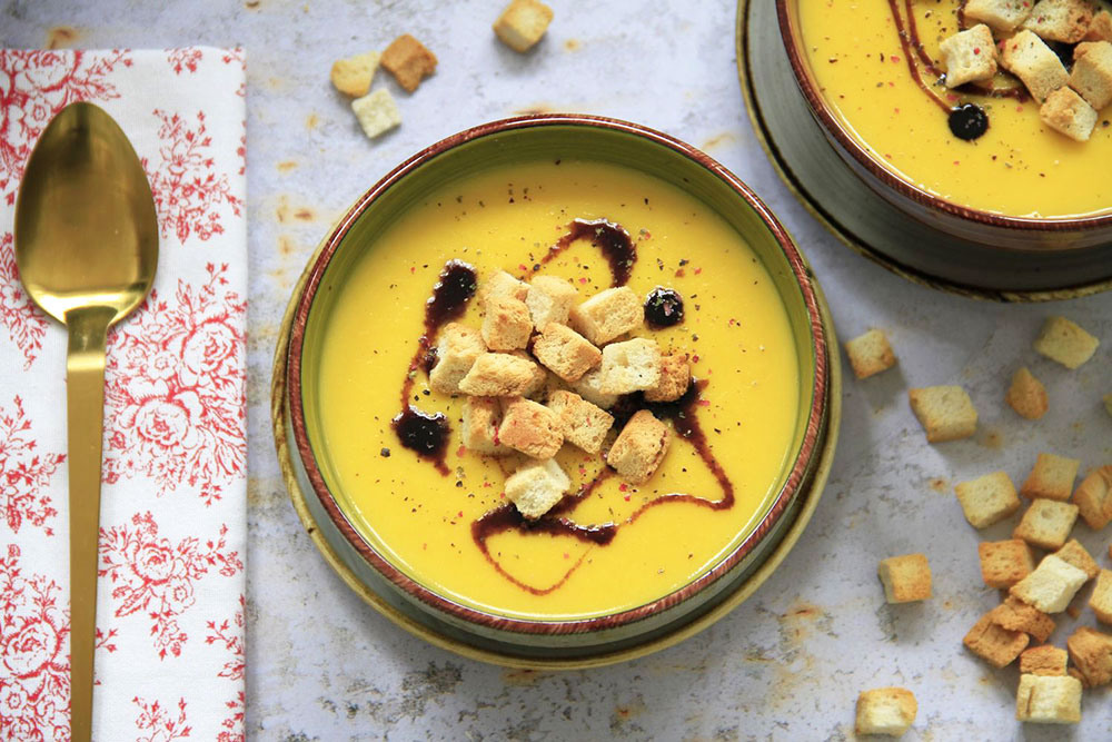Crema de patatas, puerros y zanahorias
