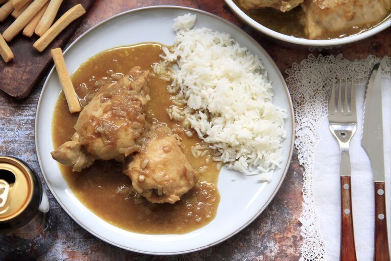 Pollo a la cerveza negra