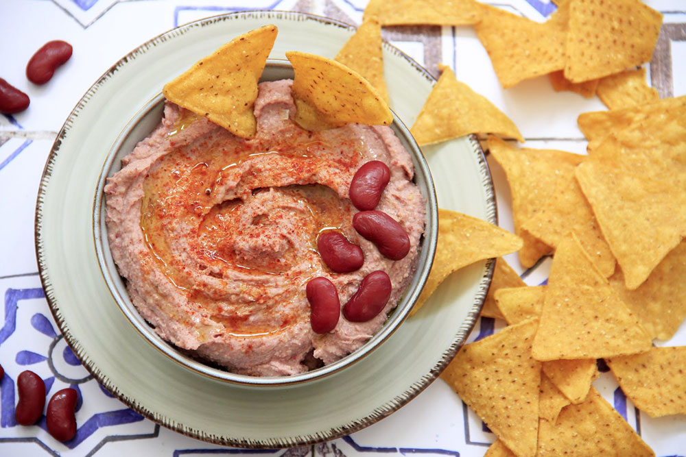 Hummus de judías rojas
